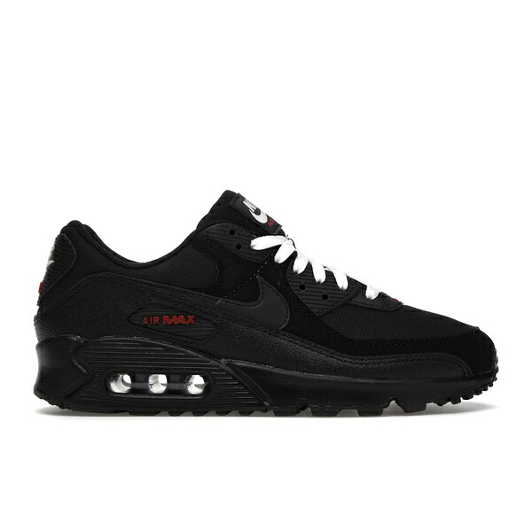 Nike ナイキ メンズ スニーカー  【Nike Air Max 90 Black Sport Red】  大いさ US_7.5(25.5糎) Black/Sport Red/White/Black