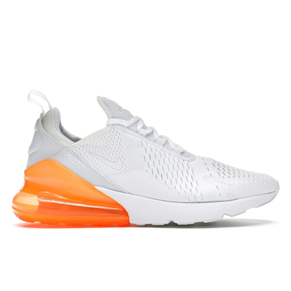 Nike ナイキ メンズ スニーカー  【Nike Air Max 270 White Pack (Total Orange)】  大きさ US_9(27.0糎) White/White-Total Orange