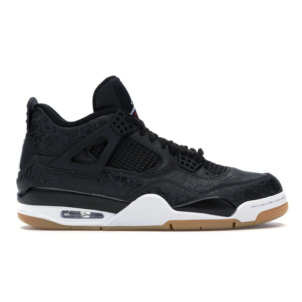Jordan ジョーダン メンズ スニーカー  【Jordan 4 Retro Laser Black Gum】  大いさ US_7.5(25.5糎) Black/White-Gum Light Brown-University Red