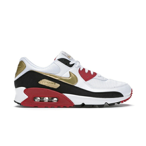 Nike ナイキ メンズ スニーカー  【Nike Air Max 90 Tokyo Olympics (2020)】  大いさ US_12(30.0糎) White/Metallic Gold-Black