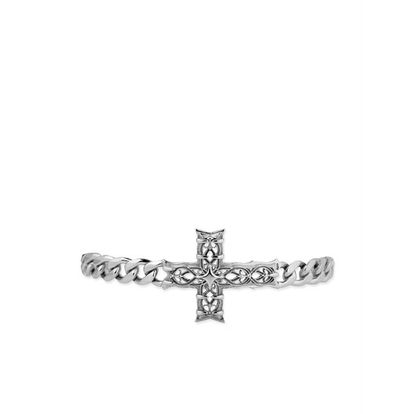エマニュエレ ビコッキ メンズ ブレスレット・バングル・アンクレット 付属物 Edge chain bracelet Silver