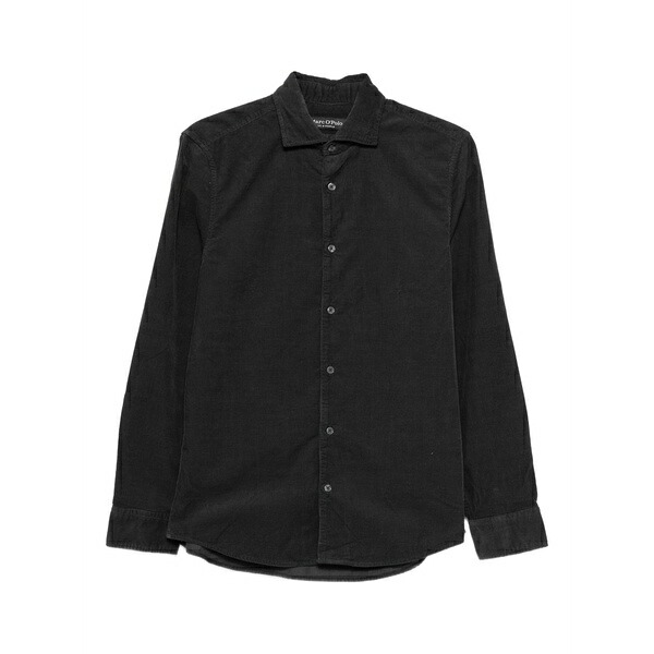 マルコポーロ メンズ プルオーバー トップス Buttoned corduroy shirt Grey