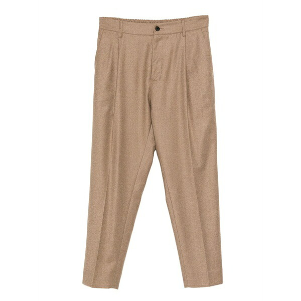 ロウブランド メンズ カジュアルパンツ ボトムス Pleated trousers Brown