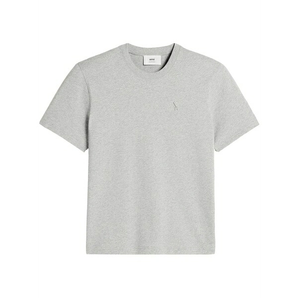 意中の女 レディース プルオーバー トップス Embroidered logo ribbed neck t-shirt Grey