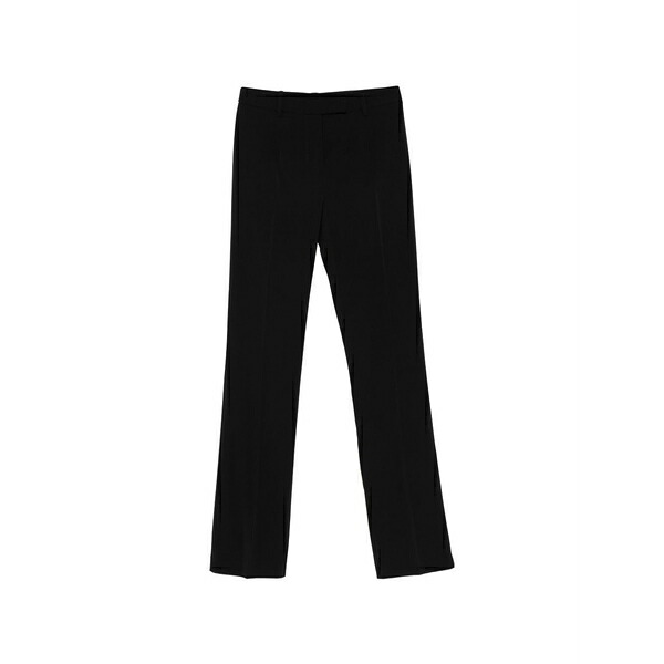 パトリツィア ペペ レディース カジュアルパンツ ボトムス Slim crepe trousers Black｜asty