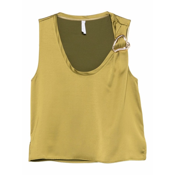 インペリアル レディース シャツ トップス Ring-embellished sleeveless top Green｜asty