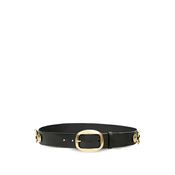 イザ呼びりん マラン レディース 三尺帯 付属物 Dara studded leather belt Black