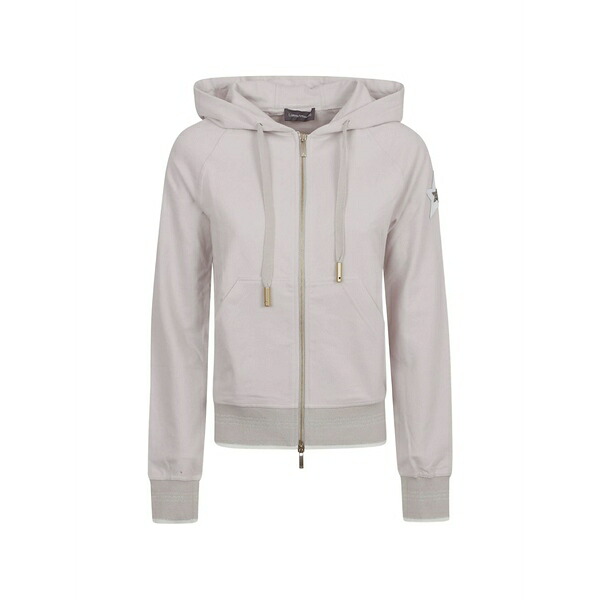 ロレーナアントニアッツィ レディース パーカー・スウェットシャツ アウター Star-detail zip-up cotton hoodie Grey