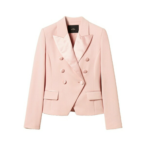 ツインセット レディース ジャケット&ブルゾン アウター Double-breasted blazer Pink|asty