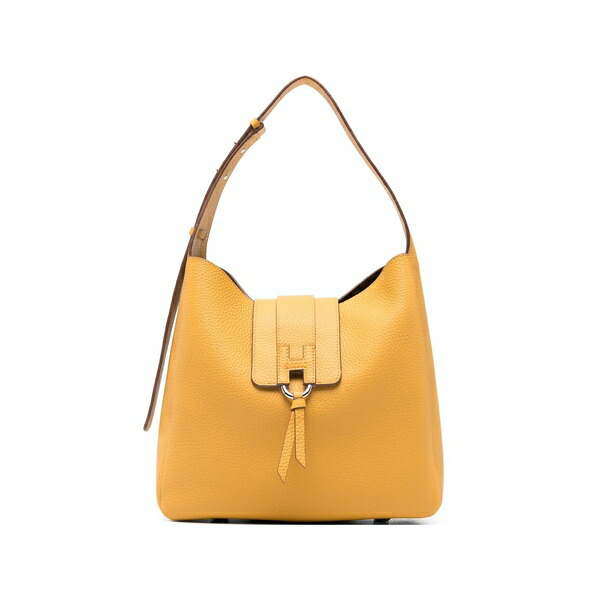 ホーガン レディース トートバッグ バッグ Ring-detail leather tote bag Yellow｜asty