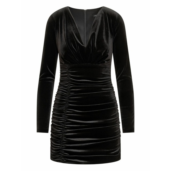 アクチュアリー レディース ワンピース トップス Ruched dress Black|asty