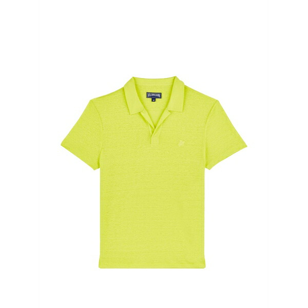 ヴィルブレクイン メンズ ポロシャツ トップス Embroidered-logo short-sleeves polo shirt Yellow｜asty
