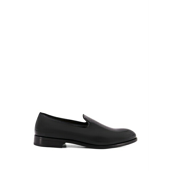 ドンカルズ メンズ スリッポン・ローファー シューズ Logo patent leather loafers Black|asty