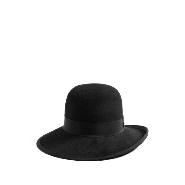 ヴァレンティノ ガラヴァーニ レディース 帽子 アクセサリー Vlogo signature hat in lapin fabric Black|asty