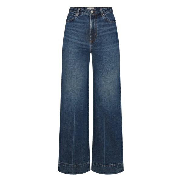 フレーム レディース カジュアルパンツ ボトムス Wide-leg trousers Blue|asty