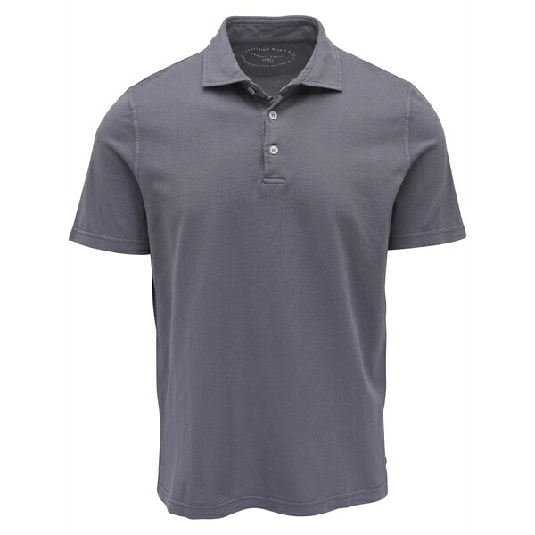 フェデーリ メンズ ポロシャツ トップス Cotton polo shirt Grey|asty