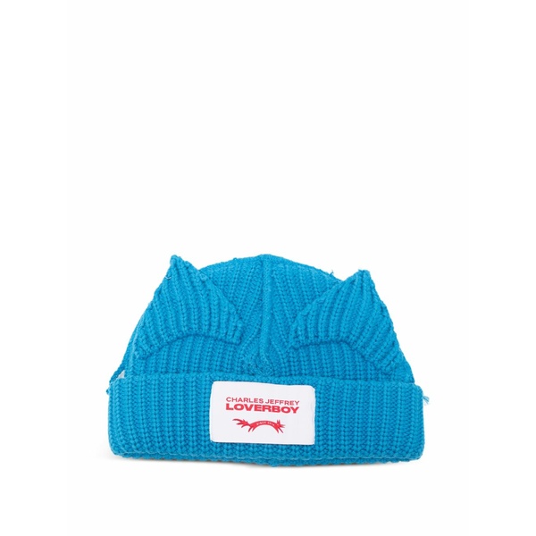 チャールズ・ジェフリー メンズ 帽子 アクセサリー Ears beanie hat Blue