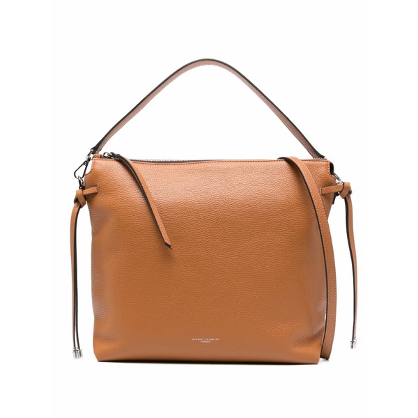 ジャンニ・キアリーニ レディース ショルダーバッグ 御徒面子 Brina drawstring top-handle shoulder bag Brown