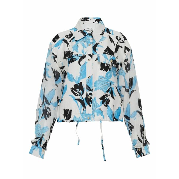 スリーワンフィリップリム レディース シャツ トップス Floral-print shirt Blue｜asty