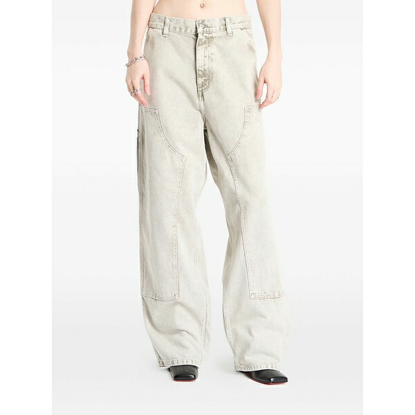 カーハート レディース カジュアルパンツ ボトムス panelled cotton trousers Grey|asty