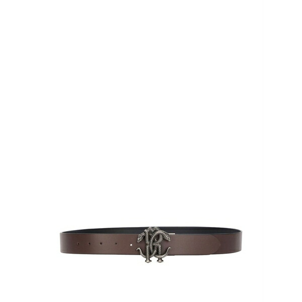 ロベルトカヴァリ メンズ 三尺帯 付属物 Metallic buckle belt Brown