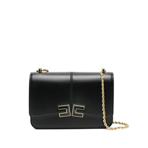 エリザベスフランキ レディース ハンドバック 御徒面子 Logo-plaque chain-strap mini shoulder bag Black バッグ-ハンドバッグ-バッグ・小物・ブランド雑貨