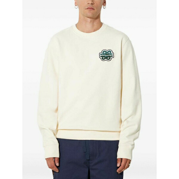 フィリングピース メンズ パーカー・スウェットシャツ アウター Embroidered-patch crew-neck sweatshirt White