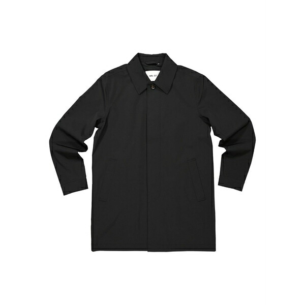 エヌエヌ77 メンズ ジャケット＆ブルゾン アウター A mid-length, lightweight, transseasonal coat made from breathable, waterproof technical fabric. Black｜asty
