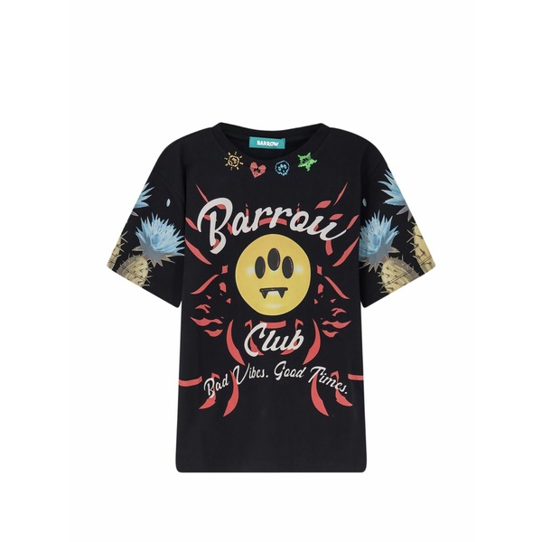 バロウ メンズ プルオーバー トップス Crew-neck t-shirt Black