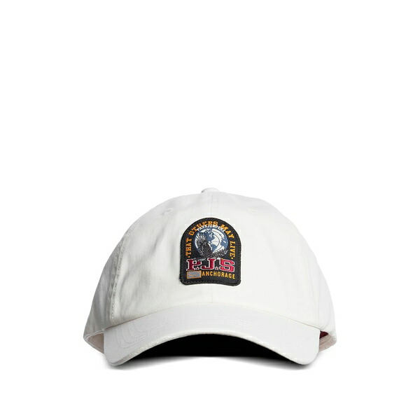 パラジャンパーズ メンズ かぶり笠 付属品 Logo-patch baseball cap White