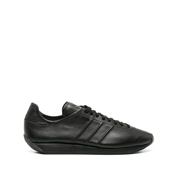 ワイスリー メンズ スニーカー シューズ X adidas country leather sneakers Black｜asty
