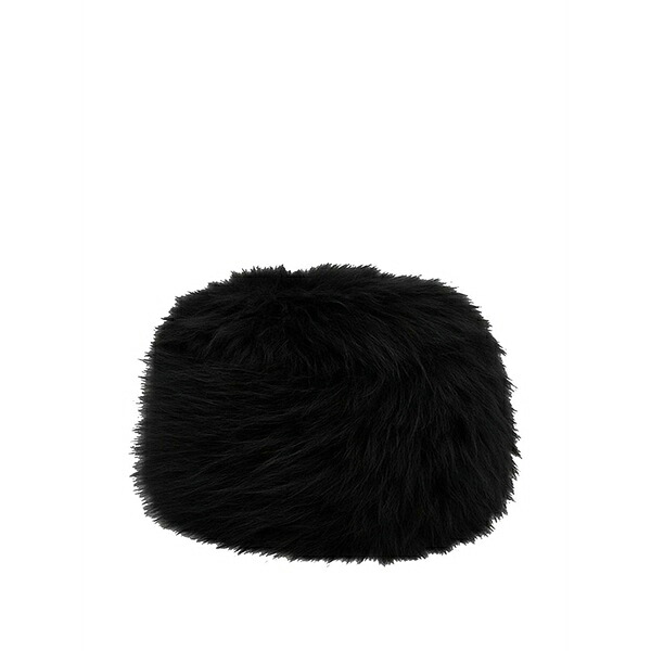アッパリス レディース かぶり笠 付属品 Margot faux-fur pillbox hat  Black