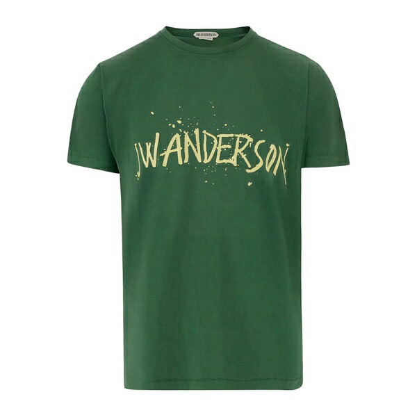 J.W.アンダーソン メンズ プルオーバー トップス Logo-print t-shirt Green