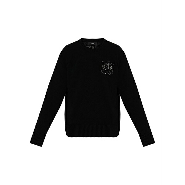 アミリ メンズ 編み物\u0026ティーシャツ アウター Ma crew-neck sweater Black