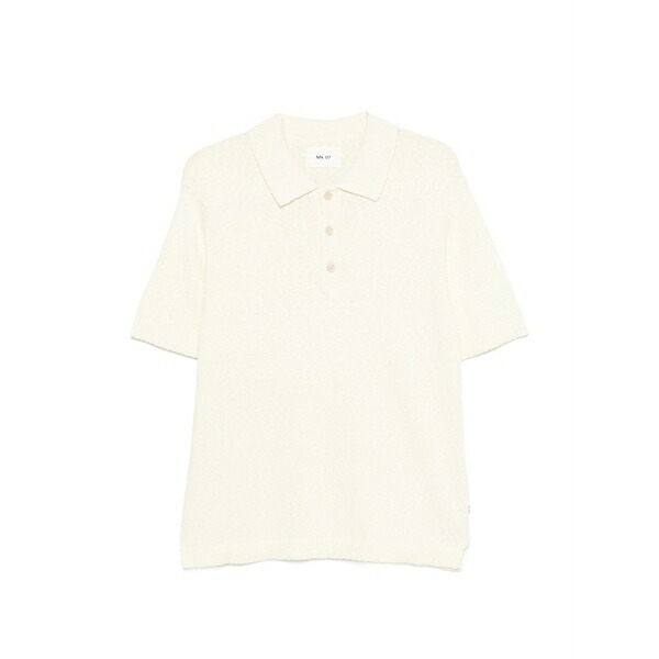 エヌエヌ77 メンズ スポーツシャツ トップス Randy textured polo shirt Neutrals トップス-ポロシャツ