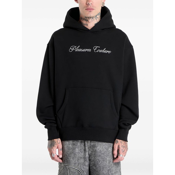 プレジャーズ メンズ パーカー・スウェットシャツ アウター Logo-detail hoodie Black|asty