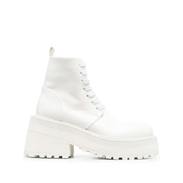 マーシル レディース ブーツ シューズ Carretta platform leather boots White