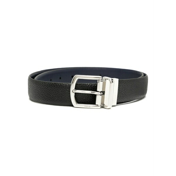 ラルフローレン メンズ 胴締め 付属品 Logo-engraved buckle reversible belt Blue