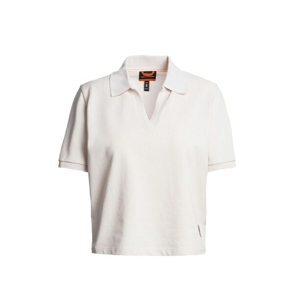 パラジャンパーズ レディース スポーツシャツ トップス V-neck polo top White