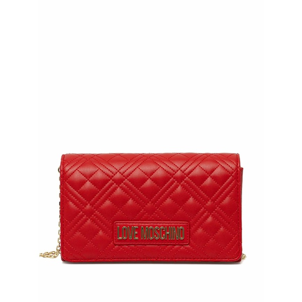 優しいこと モスキーノ レディース ショルダーバッグ 御徒面子 Quilted chain cross body bag Red