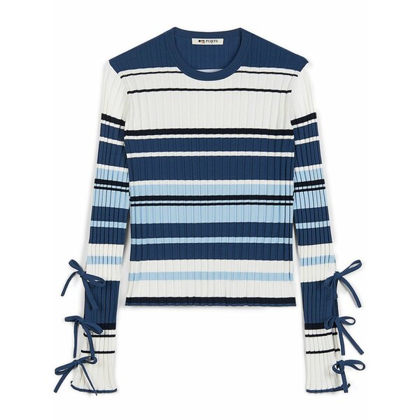 ポーツ 1961 レディース 編み物\u0026スウェーター アウター Striped sweater Blue