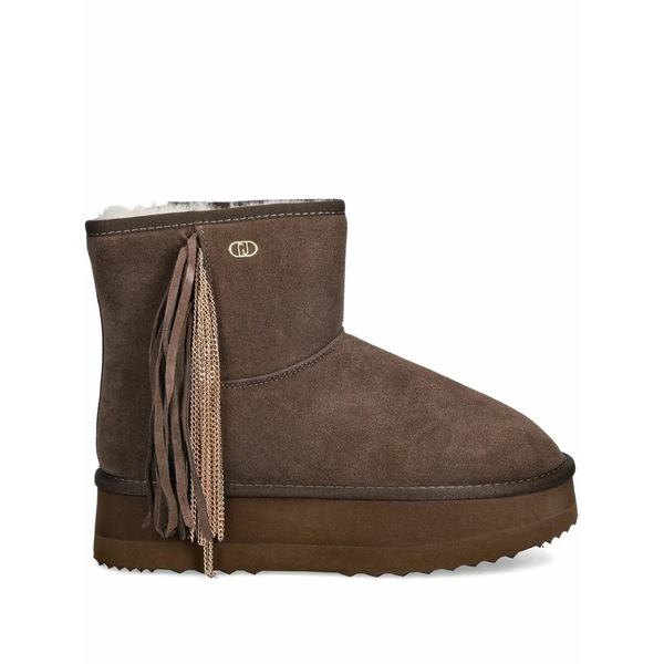 リュージョー レディース ブーツ シューズ Tassel-appliqu茫漏 ankle boots Brown