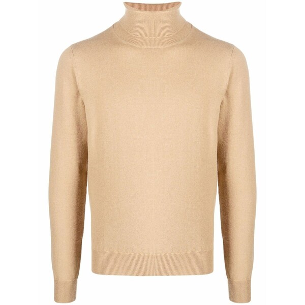 マロ メンズ パーカー・スウェットシャツ アウター Roll neck cashmere sweater Neutrals｜asty