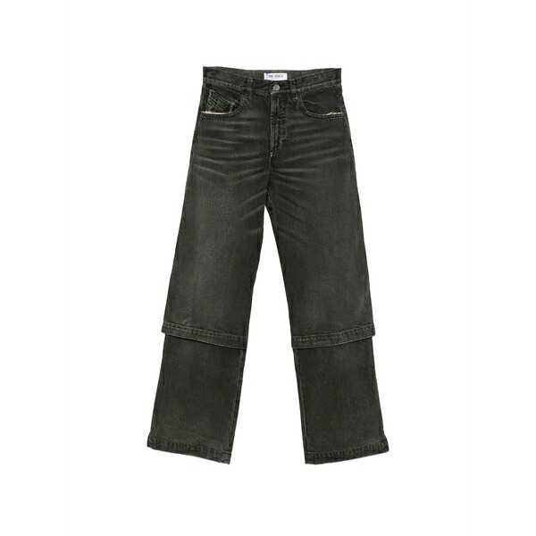 ジ アティコ レディース デニムパンツ ボトムス Layered-effect jeans Black｜asty