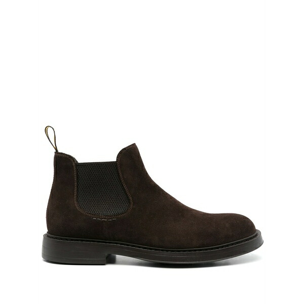 ドンカルズ メンズ ブーツ シューズ Slip-on suede chelsea boots Brown