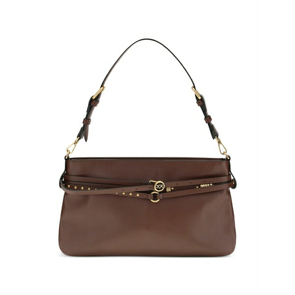 ピンコ レディース ショルダーバッグ 御徒面子 Mini belt shoulder bag Brown