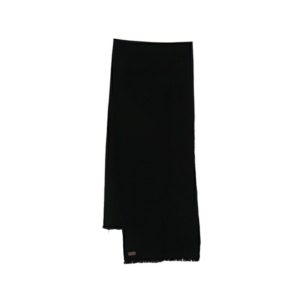 カナーリ メンズ えり巻き・袈裟・えり巻き 付属物 Fringed scarf Black