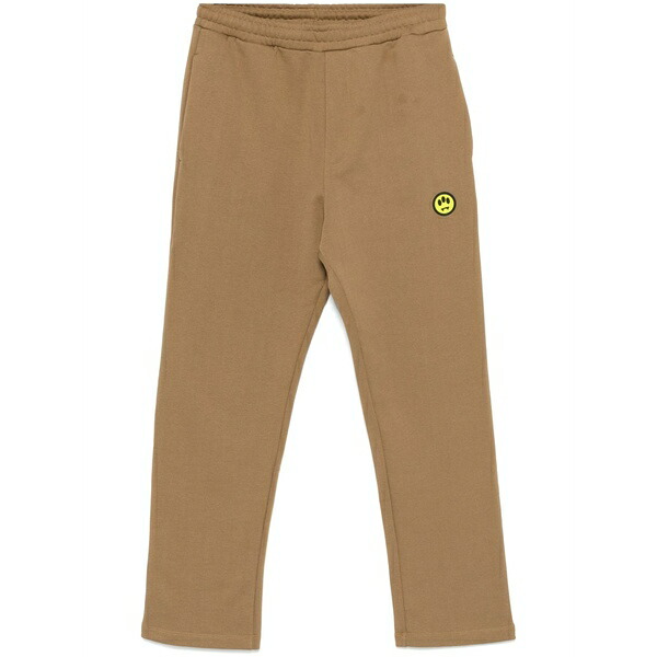 バロウ メンズ カジュアルパンツ ボトムス Flocked-logo track pants Brown