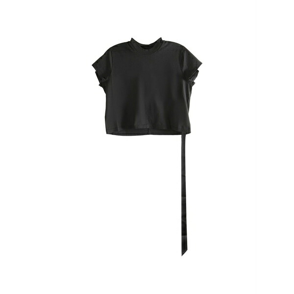 リックオウエンス レディース プルオーバー トップス Ribbed-neck t-shirt Black