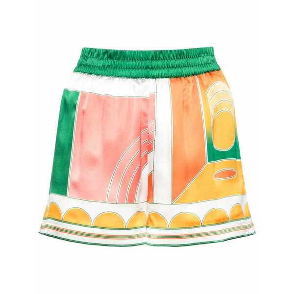 カサブランカ レディース カジュアルパンツ ボトムス Summer court silk shorts Orange|asty